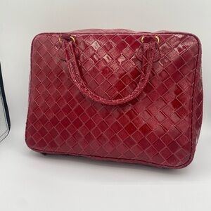 Estee Lauder Red Quilted Cosmetic Bag